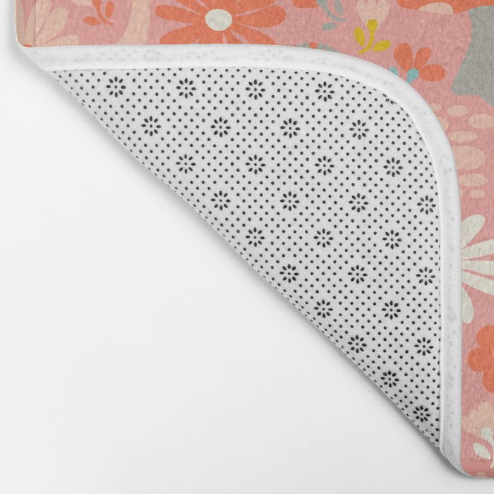 Wild Woodland Floral Mushrooms Bath Mat Gallery Image 2