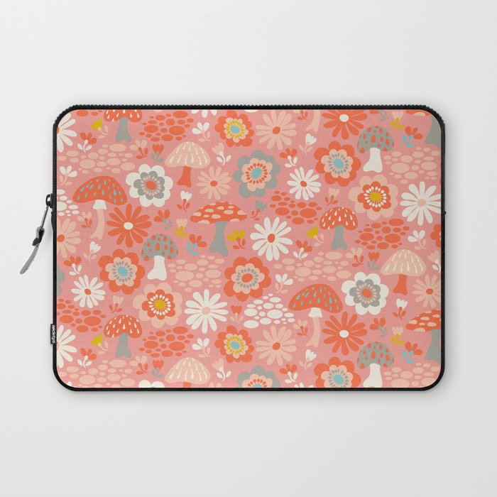 Wild Woodland Floral Mushrooms Laptop Sleeve Gallery Image 1