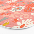 Wild Woodland Floral Mushrooms Bath Mat Gallery Image 3