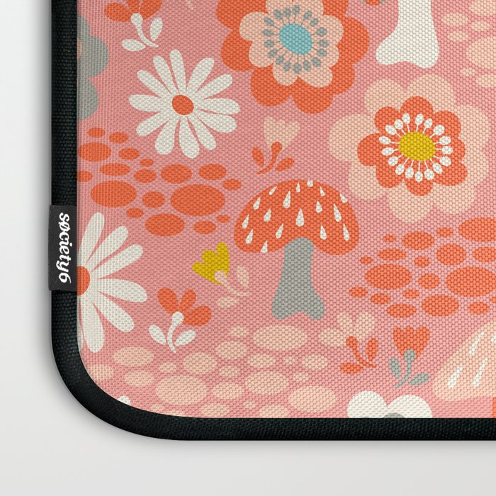 Wild Woodland Floral Mushrooms Laptop Sleeve Gallery Image 3