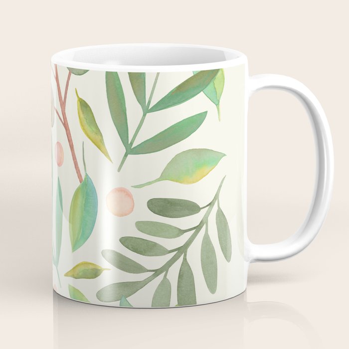 Watercolor Leaves I Coffee Mug Gallery Image 1