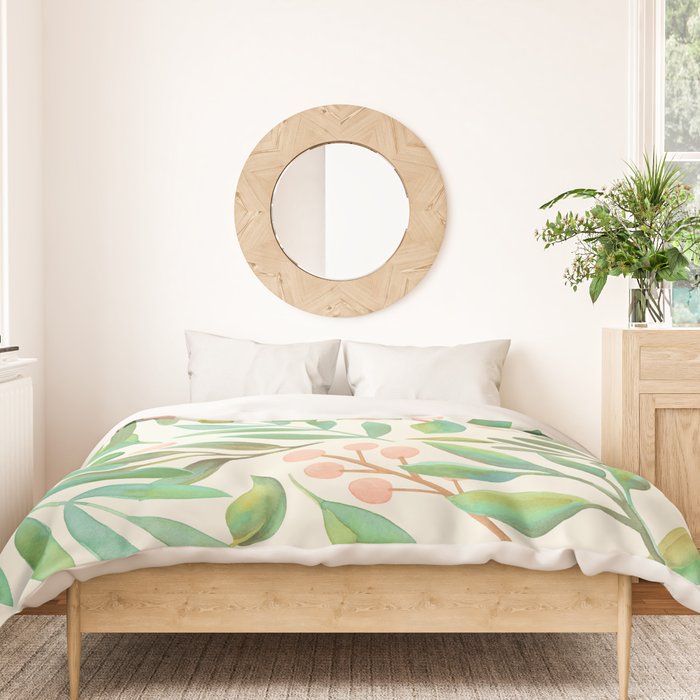 Watercolor Leaves I Duvet Cover Gallery Image 3