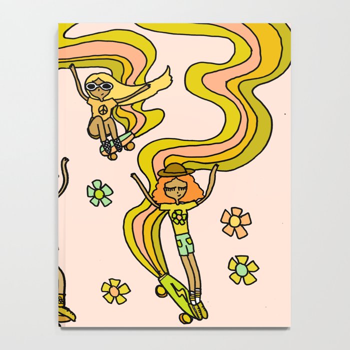 girl gang // dogtown and z girls // skateboard girl power by surfy birdy Notebook Gallery Image 4