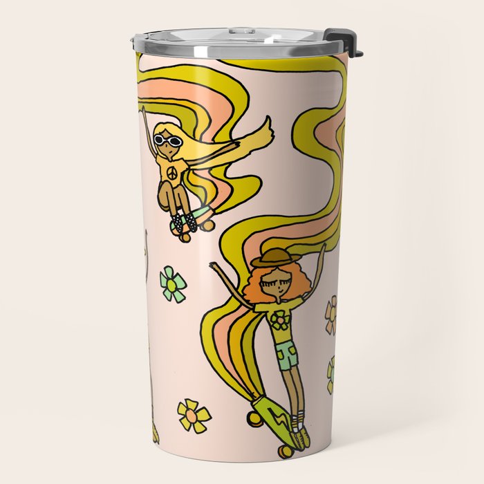 girl gang // dogtown and z girls // skateboard girl power by surfy birdy Travel Mug Gallery Image 2