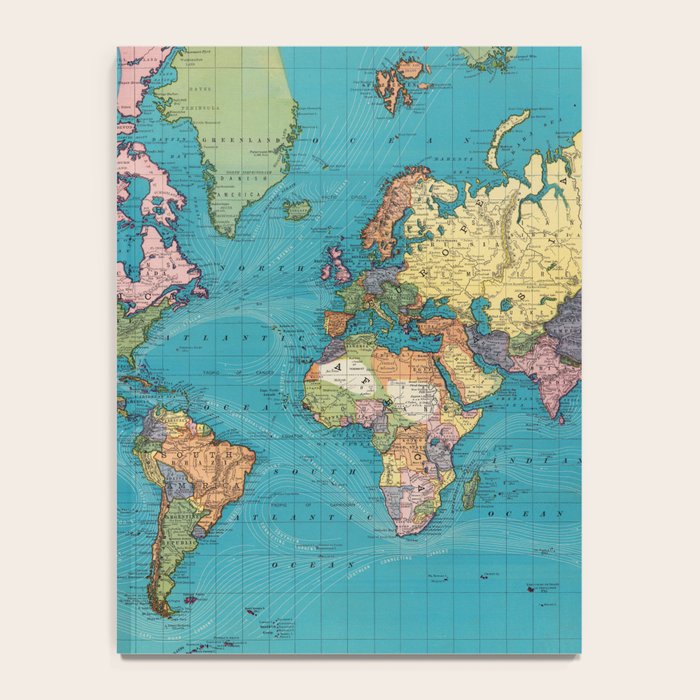 Vintage Map of The World (1897) Notebook Gallery Image 4