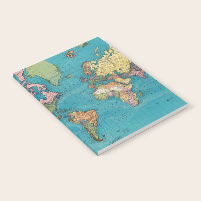 Vintage Map of The World (1897) Notebook Gallery Image 2