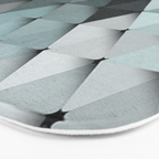 Triangles Teal Gray Bath Mat Gallery Image 3