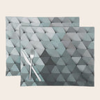 Triangles Teal Gray Placemat Gallery Image 1