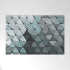 Triangles Teal Gray Welcome Mat Gallery Image 1