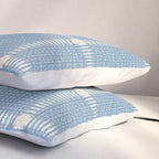 Woven Cross Check Seaside Blue x Cream x Lavender Pillow Sham Gallery Image 3
