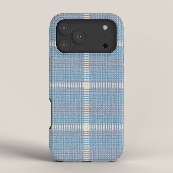 Woven Cross Check Seaside Blue x Cream x Lavender iPhone Case Gallery Image 4