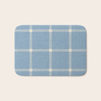 Woven Cross Check Seaside Blue x Cream x Lavender Bath Mat Gallery Image 1