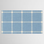 Woven Cross Check Seaside Blue x Cream x Lavender Tablecloth Gallery Image 2
