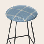 Woven Cross Check Seaside Blue x Cream x Lavender Stool Gallery Image 2