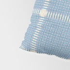 Woven Cross Check Seaside Blue x Cream x Lavender Pillow Sham Gallery Image 4