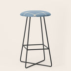 Woven Cross Check Seaside Blue x Cream x Lavender Stool Gallery Image 1