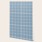 Woven Cross Check Seaside Blue x Cream x Lavender Wallpaper Gallery Image 2