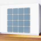 Woven Cross Check Seaside Blue x Cream x Lavender Wall Mural Gallery Image 2