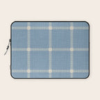 Woven Cross Check Seaside Blue x Cream x Lavender Laptop Sleeve Gallery Image 1