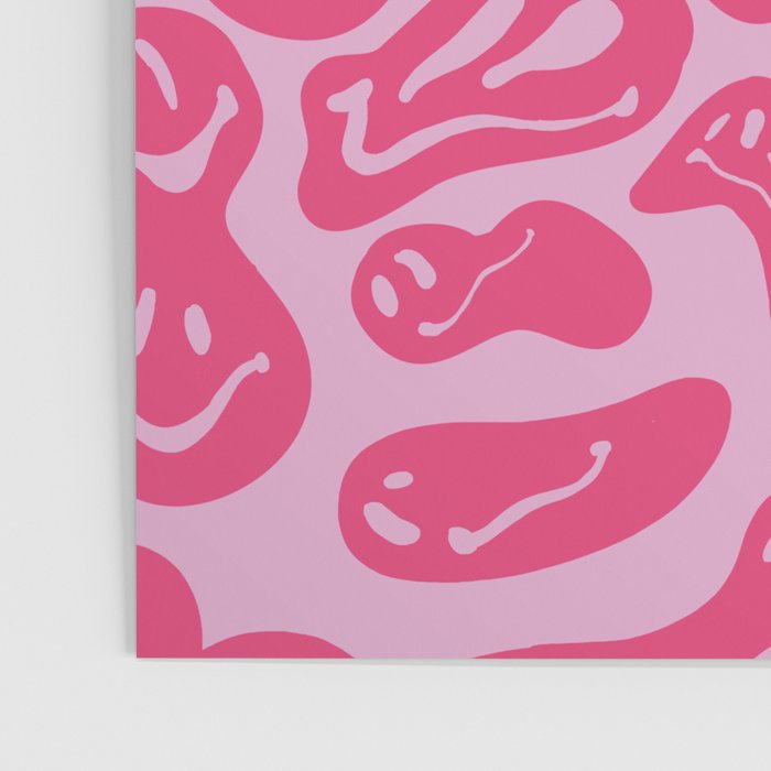 Hot Pink Dripping Smiley Poster Gallery Image 3