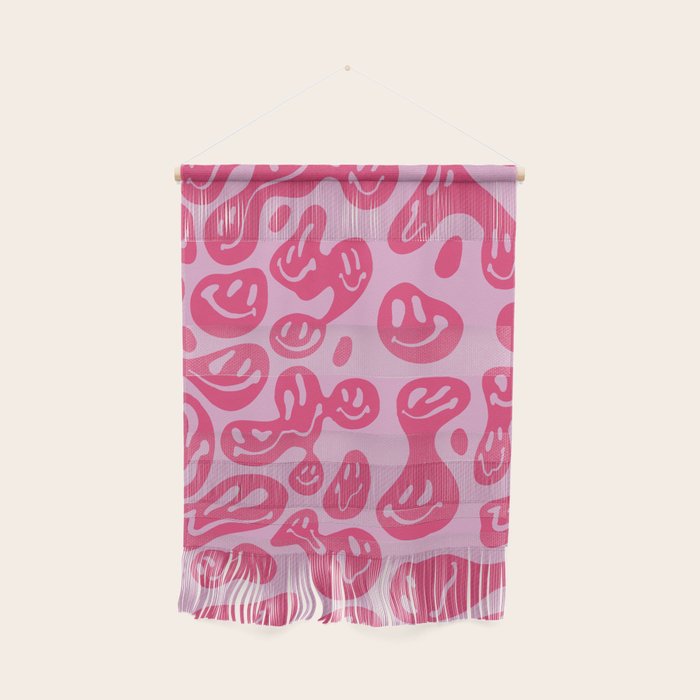 Hot Pink Dripping Smiley Wall Hanging Gallery Image 1