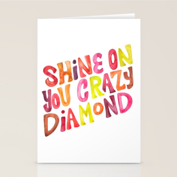 Shine On You Crazy Diamond - Rainbow Palette Stationery Card Gallery Image 2