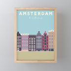Amsterdam, the Netherlands Travel Poster Mini Art Print Gallery Image 1