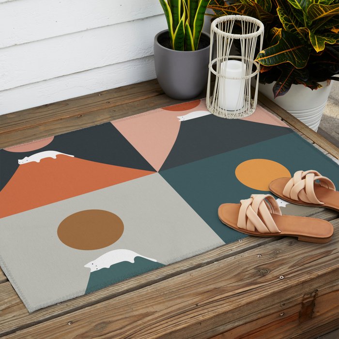 Meow Fuji 2x2 Outdoor Rug Gallery Image 2