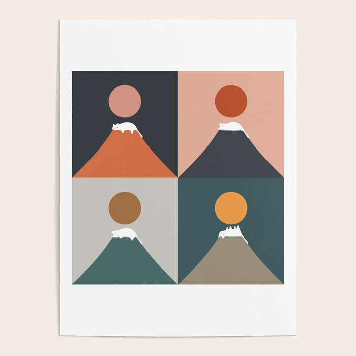 Meow Fuji 2x2 Poster Gallery Image 1
