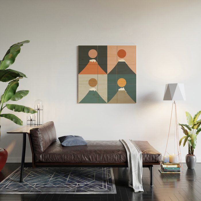 Meow Fuji 2x2 Wood Wall Art Gallery Image 2