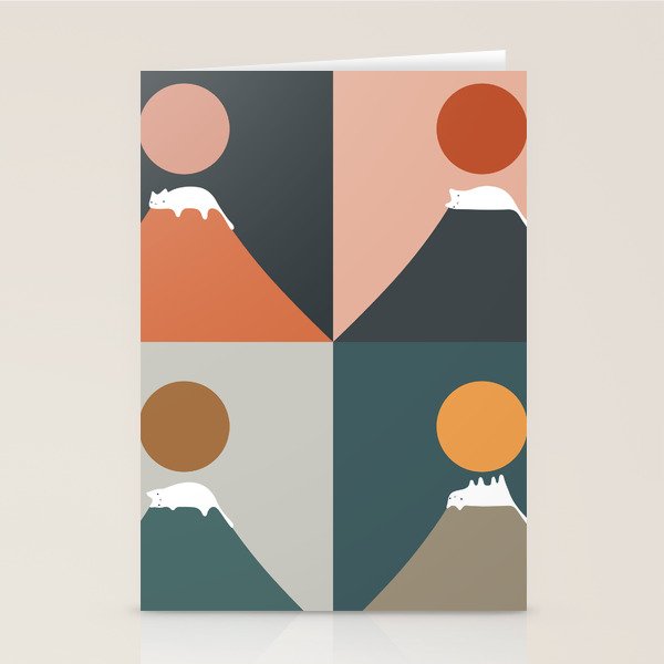 Meow Fuji 2x2 Stationery Card Gallery Image 2