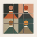 Meow Fuji 2x2 Wood Wall Art Gallery Image 1