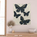Black Butterflies 2 Wall Tapestry Gallery Image 2