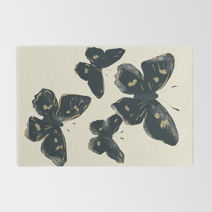 Black Butterflies 2 Rug Gallery Image 2