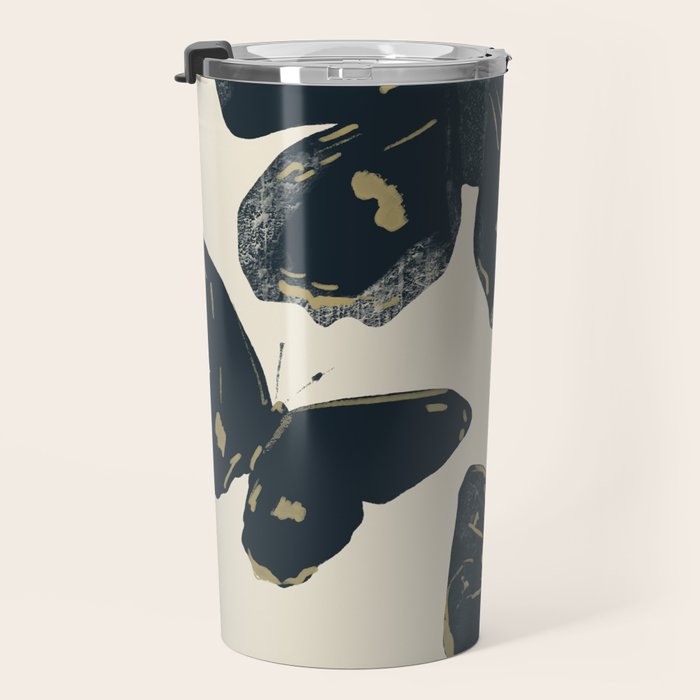 Black Butterflies 2 Travel Mug Gallery Image 3