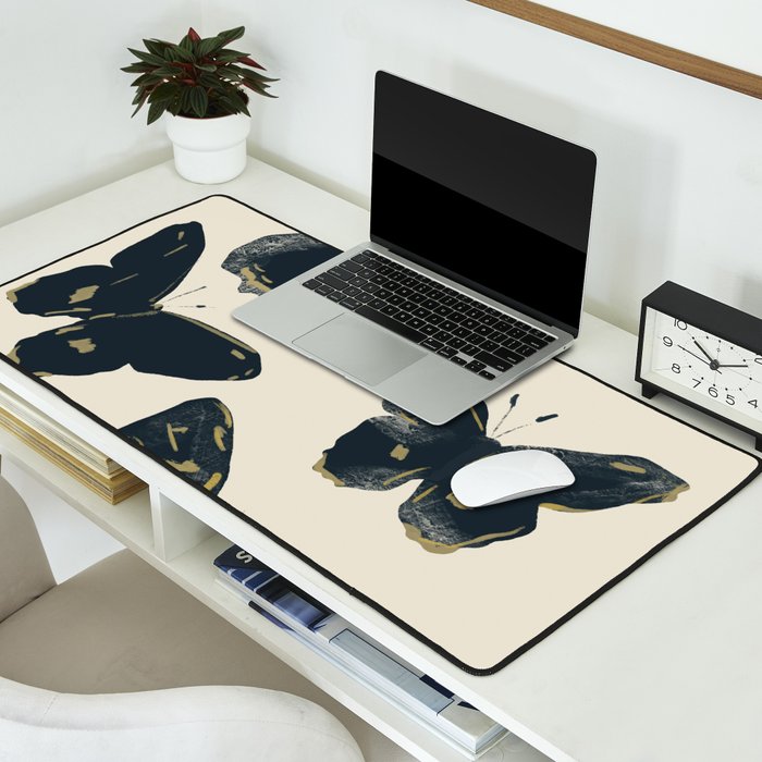Black Butterflies 2 Desk Mat Gallery Image 2