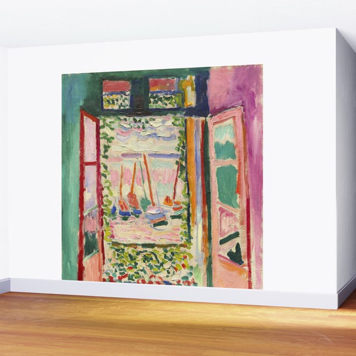 Henri Matisse's Open Window, Collioure 1905 French Riviera portrait nautical painting masterpiece Wall Mural Gallery Image 2