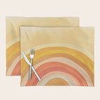 Whimsy Boho Rainbow Ombre Orange Yellow Placemat Gallery Image 1