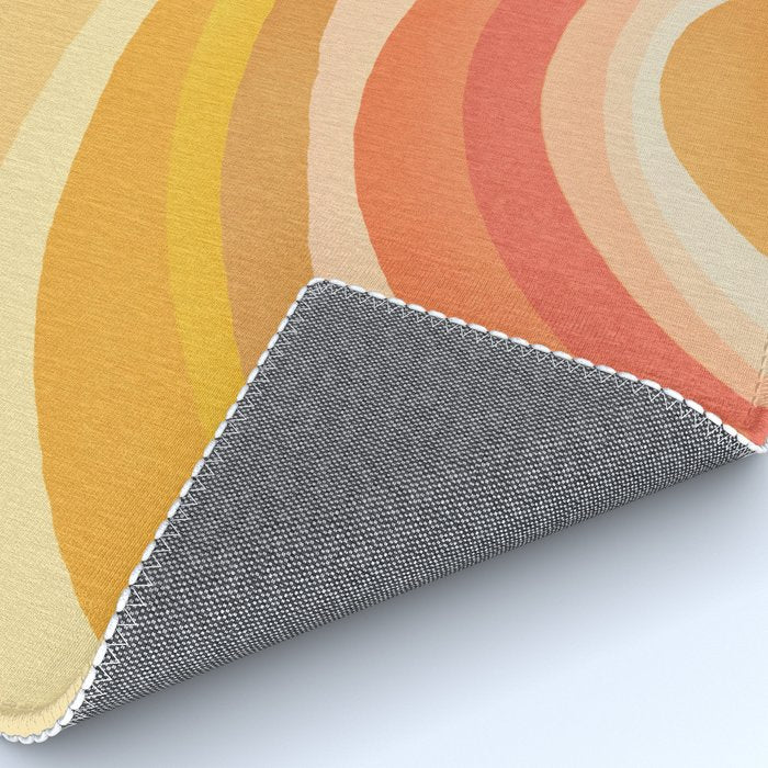Whimsy Boho Rainbow Ombre Orange Yellow Rug Gallery Image 4