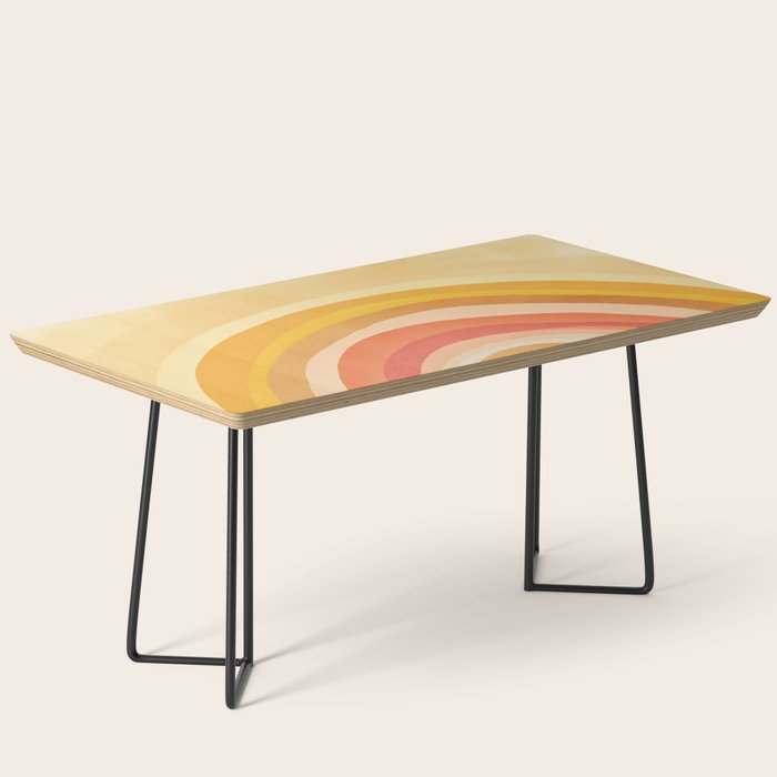 Whimsy Boho Rainbow Ombre Orange Yellow Coffee Table Gallery Image 1