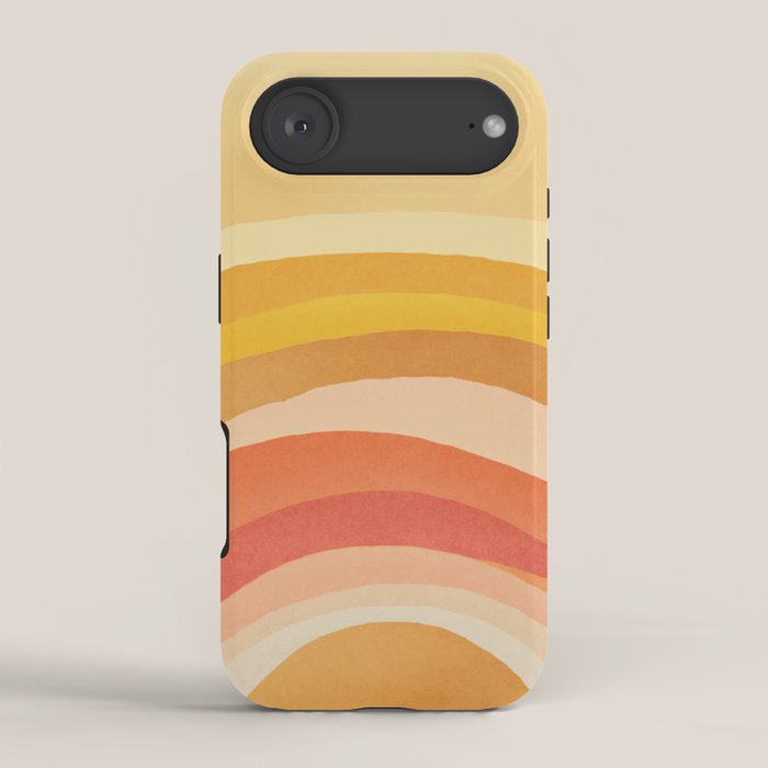 Whimsy Boho Rainbow Ombre Orange Yellow iPhone Case Gallery Image 2