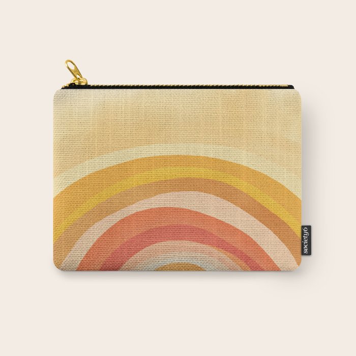 Whimsy Boho Rainbow Ombre Orange Yellow Carry All Pouch Gallery Image 1