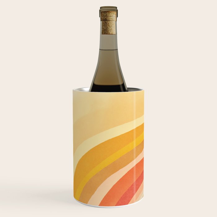 Whimsy Boho Rainbow Ombre Orange Yellow Wine Chiller Gallery Image 2