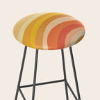 Whimsy Boho Rainbow Ombre Orange Yellow Stool Gallery Image 2