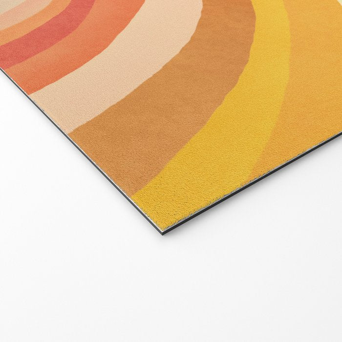 Whimsy Boho Rainbow Ombre Orange Yellow Welcome Mat Gallery Image 2