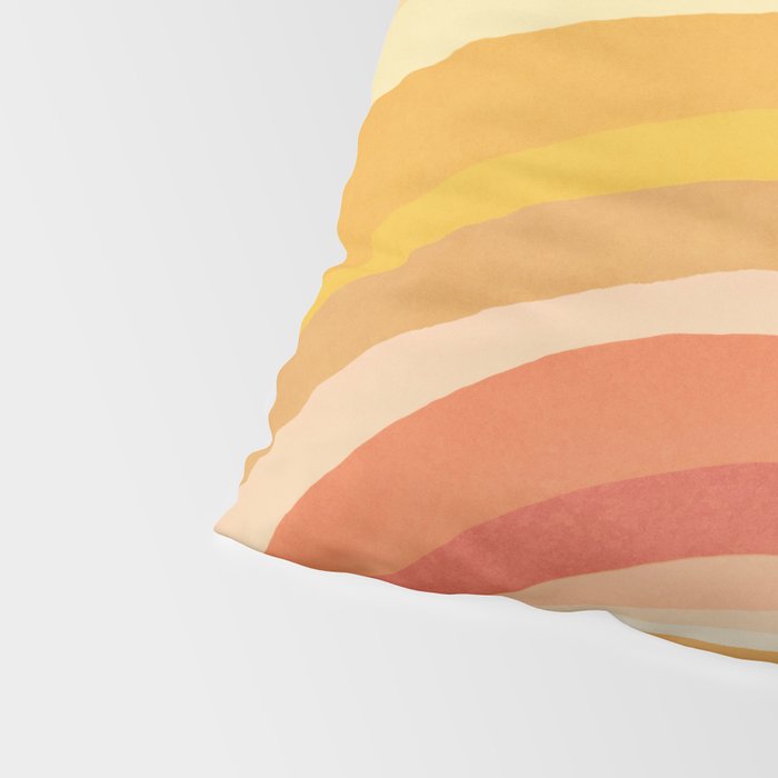 Whimsy Boho Rainbow Ombre Orange Yellow Pillow Sham Gallery Image 4