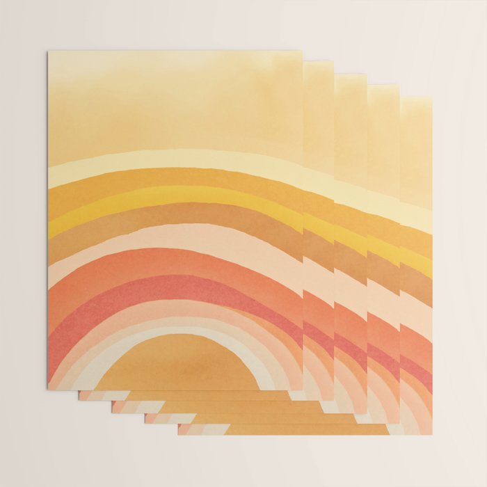 Whimsy Boho Rainbow Ombre Orange Yellow Wrapping Paper Gallery Image 3