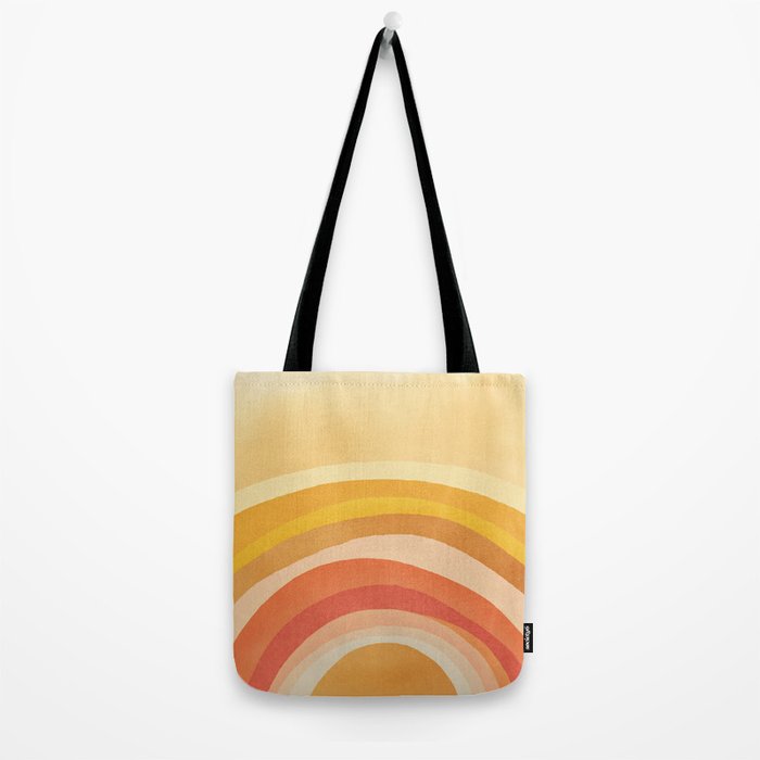 Whimsy Boho Rainbow Ombre Orange Yellow Tote Bag Gallery Image 2