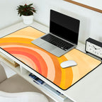 Whimsy Boho Rainbow Ombre Orange Yellow Desk Mat Gallery Image 2