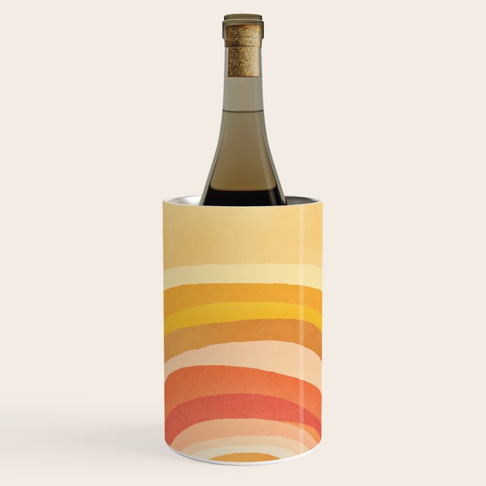 Whimsy Boho Rainbow Ombre Orange Yellow Wine Chiller Gallery Image 1